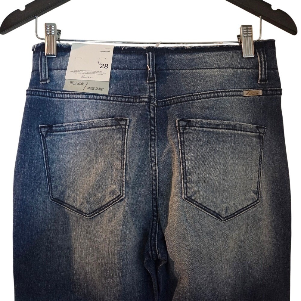 KanCan High Rise Skinny Jeans Raw Hem Button Fly NWT Sz 9/28 - Picture 5 of 8